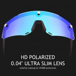 Blue Magnetic Frameless Lens Polarized Cycling Glasses