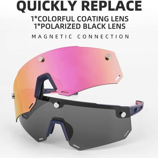 RockBros Magnetic Frameless Lens Polarized Cycling UV400 Glasses RockBros