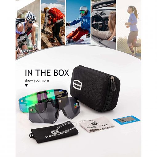 RockBros Magnetic Frameless Lens Polarized Cycling UV400 Glasses RockBros