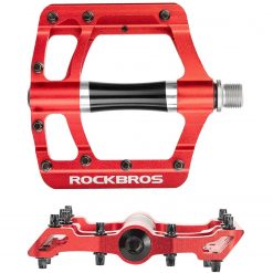 Red Aluminum Bicycle Pedals