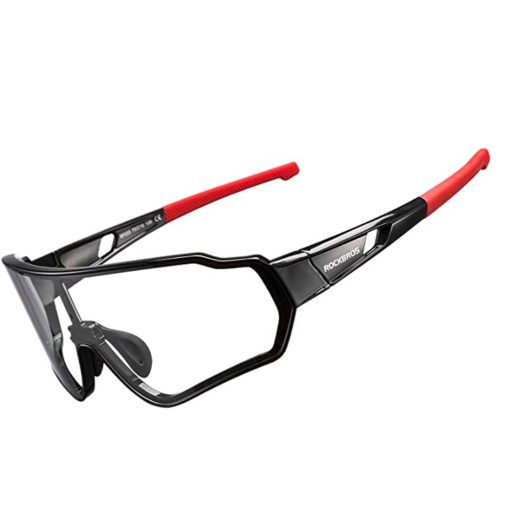 RockBros Photochromic Sunglasses Black and Red