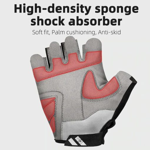 RockBros Half-Finger Cycling Gloves: Reflective Shock-Absorbing RockBros